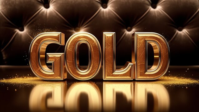 3D gold text 