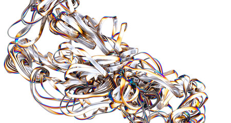 Poster - Vibrant Holographic Matrix: Delve into the Wonders of a 3D Holographic Realm
