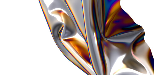 Poster - Vibrant Holographic Matrix: Delve into the Wonders of a 3D Holographic Realm
