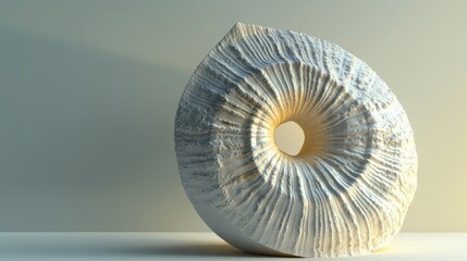 Poster - Abstract White Sculpture With Central Opening