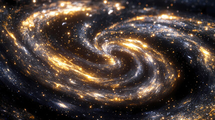Wall Mural - 3d render, modern abstract galaxy with vibrant colors and intricate patterns to evoke background. space sky, galaxies 3d illustration. Galaxy Ripple Dreams. Illustration