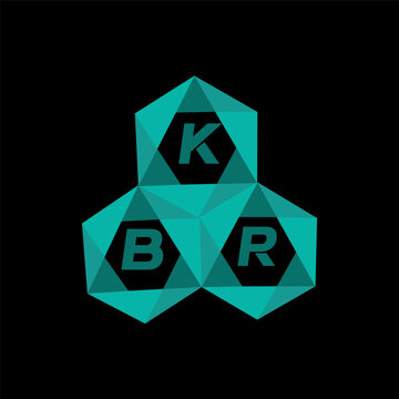KBR creative minimalist letter logo. KBR unique vector initials alphabet letter logo design