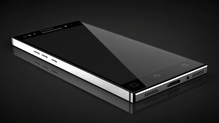 Poster - Sleek Modern Smartphone With Silver Accents Displayed