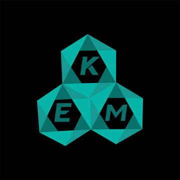 KEM creative minimalist letter logo. KEM unique vector initials alphabet letter logo design