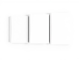 Wall Mural - A book cover mockup showcasing three different sizes for design presentation, template, mockup, design