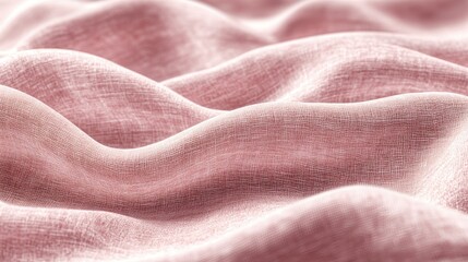 Aufkleber - A close-up view of soft, pink fabric with gentle waves and folds.
