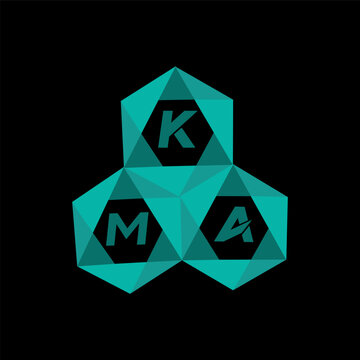 KMA creative minimalist letter logo. KMA unique vector initials alphabet letter logo design