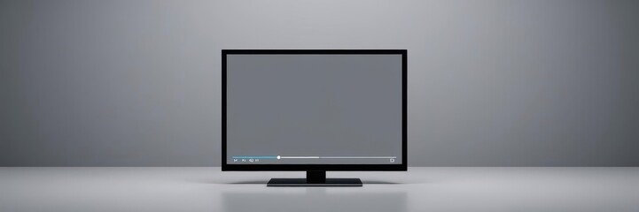 Wall Mural - a professional mockup template design of a video multimedia player for web showcasing various featur