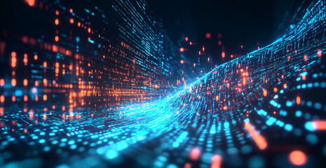 Aufkleber - Dynamic representation of data flow in a virtual network during nighttime