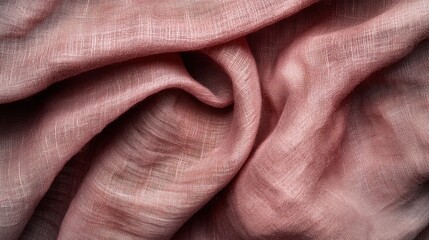 Poster - A close-up of soft, wrinkled pink fabric showcasing texture and color.