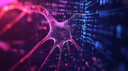 Poster - Abstract Neural Network Digital Data Visualization