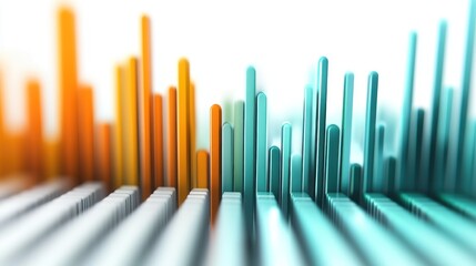 Aufkleber - Abstract representation of sound waves in vibrant colors, illustrating audio data visualization.