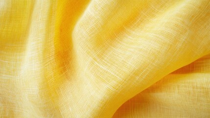 Aufkleber - Close-up of soft yellow fabric with a textured weave.