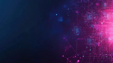 Poster - Abstract Digital Network Data Visualization Design