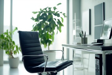 Fototapete - modern company manager workplace in bright office 