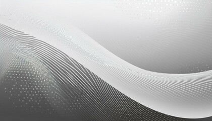 Poster - abstract white and grey modern square shape with halftone