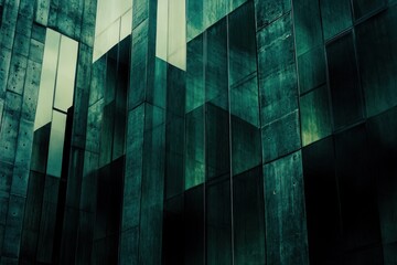 Aufkleber - abstract view of a modern building with glass and concrete facade.