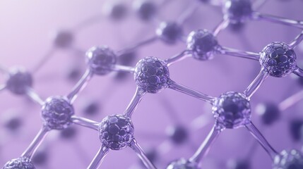 Poster - A close-up view of a purple molecular structure.