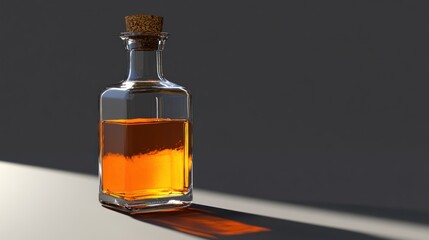 Aufkleber - Amber Liquid In A Glass Bottle With Cork