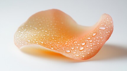 Poster - A delicate rose petal with water droplets, showcasing beauty and nature's intricacies.