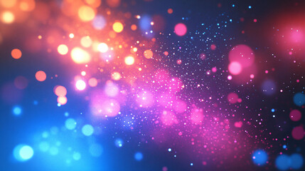 Aufkleber - Vibrant bokeh lights on abstract background evoke a joyful and festive atmosphere, suitable for all occasions