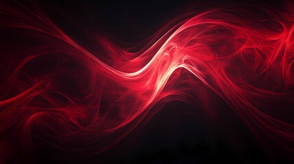 Abstract red smoke swirls on black background, glowing fiery texture, dynamic energy illustration. Crimson Cloud Swirls. Illustration