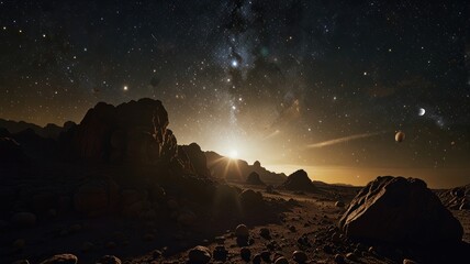 Wall Mural - alien sunrise