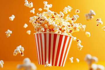 National Popcorn Day social media banner copy space background with popcorn element.