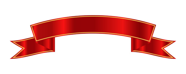 Wall Mural - Red ribbon labels for decoration, ribbon banners, products, event signs, price tags, and websites.
