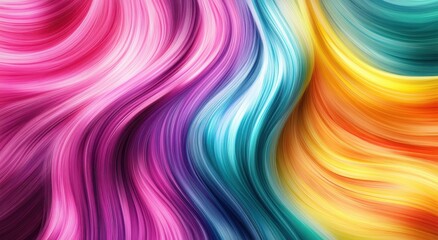 Poster - A vibrant, swirling blend of colors in pink, purple, blue, and yellow, creating an abstract, lively visual effect.
