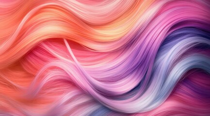 Poster - A vibrant display of flowing colors, showcasing waves of pink, orange, and purple hues that create a sense of movement and harmony.