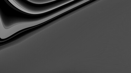 Fototapete - Black abstract geometric background. Modern shape concept.