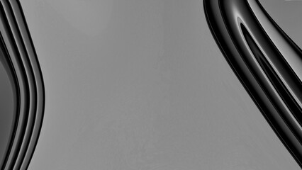 Fototapete - Black abstract geometric background. Modern shape concept.