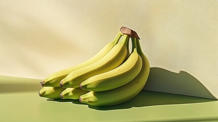 Poster - A Bunch of Green Bananas in Sunlight