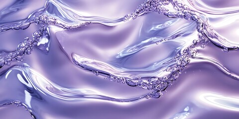 Poster - A smooth, reflective surface of water with soft waves and bubbles, evoking tranquility.