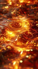 Poster - A vibrant, swirling texture resembling molten lava or liquid gold, radiating warmth and energy.