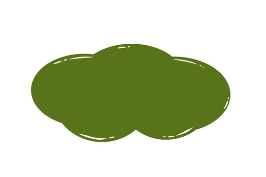 Doodle cute clouds creative weather simple hand-drawn illustration that can be use for social media, sticker, wallpaper, e.t.c with green color 