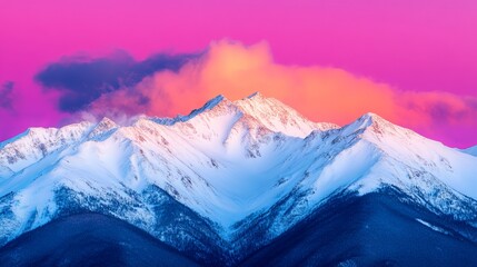 Wall Mural - Pink Sky Mountain Majesty 