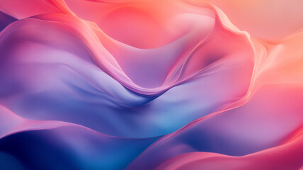 Poster - Soft waves of pastel colors create a serene and calming abstract landscape