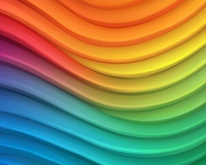 Poster - Vibrant Digital Abstract Art with Gradient Waves Showcasing the Spectrum of Colors in a Stunning Visual Display