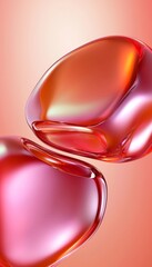 Poster - Stunning Digital Abstract Art with Bold Gradients Highlighting Fluid Shapes and Vibrant Colors in a Modern Style