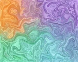 Poster - Vibrant Abstract Digital Art with Neon Swirls and Fluid Patterns for Modern Design Inspiration