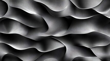 Aufkleber - Abstract wavy pattern in shades of gray, creating a dynamic visual texture.