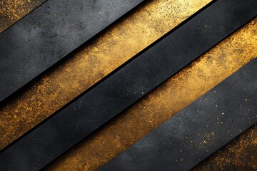 Poster - A textured background featuring black and gold diagonal stripes.