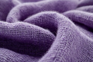Poster - Close-up of textured purple fabric, showcasing its soft, woven appearance.