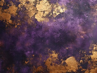 Poster - Abstract artwork featuring a blend of purple and gold textures.