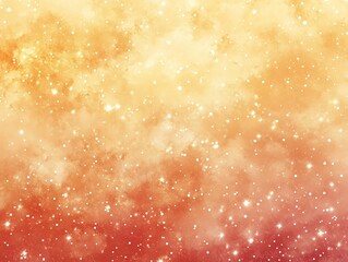 Poster - A vibrant cosmic background with stars and a gradient of warm colors.