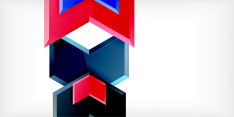 Poster - Technology dynamic arrow geometric background. Vector Illustration For Wallpaper, Banner, Background, Card, Book Illustration, landing page