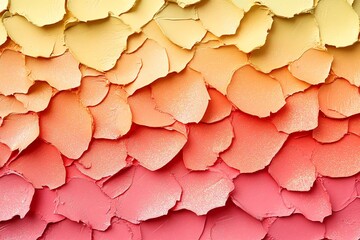 Poster - Colorful layers of paint resembling flower petals in gradient hues.