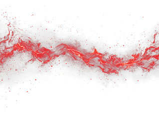 Poster - Abstract red fire wave on black Transparent Background.